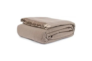 MERINO WOOL BLANKET WITH SATIN BORDER<br>CLEARANCE