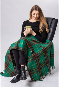 AUTHENTIC MERINO WOOL TARTAN BLANKET <br> NEWFOUNDLAND TARTAN