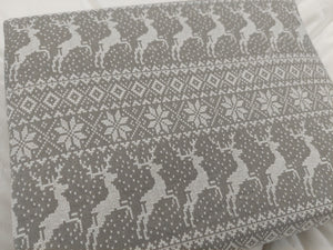 ENSEMBLE DE DRAPS EN FLANELLE 100 % COTON<br>Flocon de neige et rennes