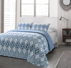 ENSEMBLE DE HOUSSE DE COUETTE TULA BLEU